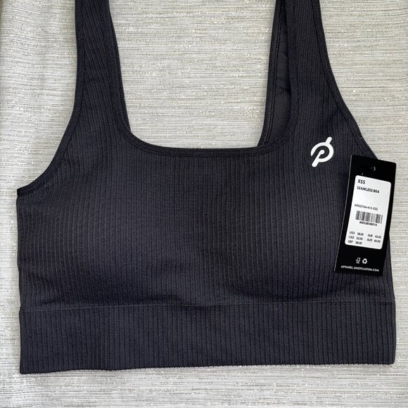 NWT, Peloton, Apparel, Seamless Square Neck Bra, Slate XS/S - Picture 5 of 6